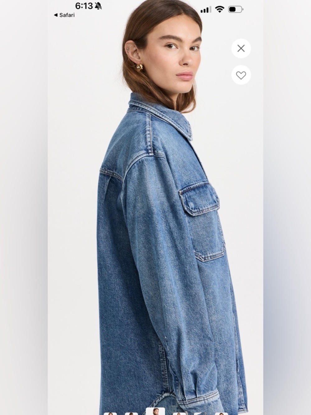 NWT AGOLDE Camryn Denim Shirt Jacket - Picture 3 of 11